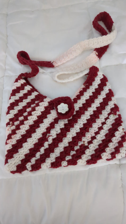 Acrylic hand crocheted purse